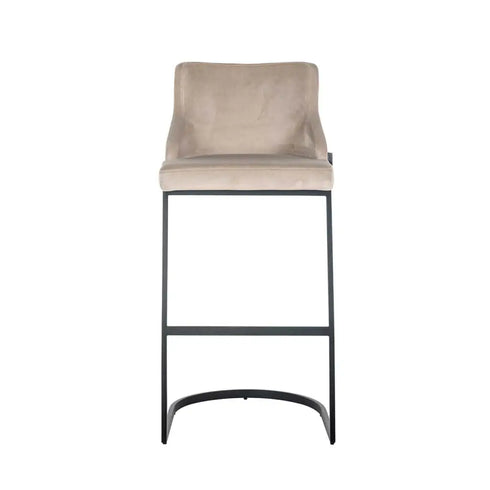 Bolton Quartz & Black Bar Stool